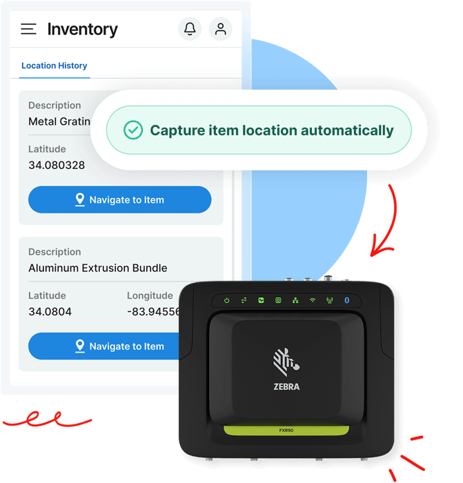 RedBeam RFID GPS Mapping Software Screen
