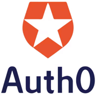 Auth0 logo with an orange shield and white star above the text Auth0 in blue letters.